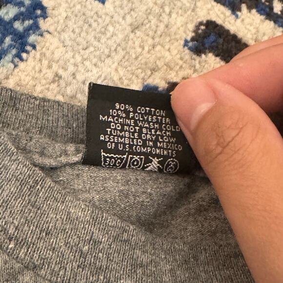 Y2k Vintage Stussy Gray Graphic Grafiti TShirt Cropped 19x23 - Picture 3 of 5